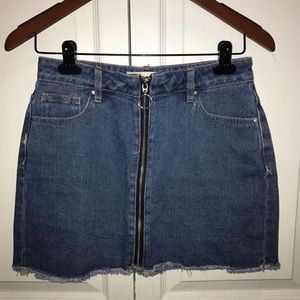 Mini Jean Pacsun Skirt Circle Detail Zipper